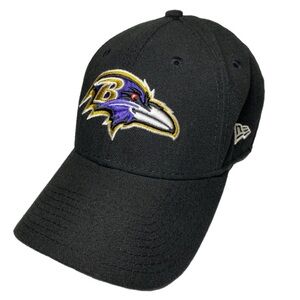 Baltimore Ravens New Era 9Forty Strapback Hat Black Logo NFL Football AFC OS Cap